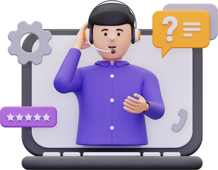 3d Online technical service illustration